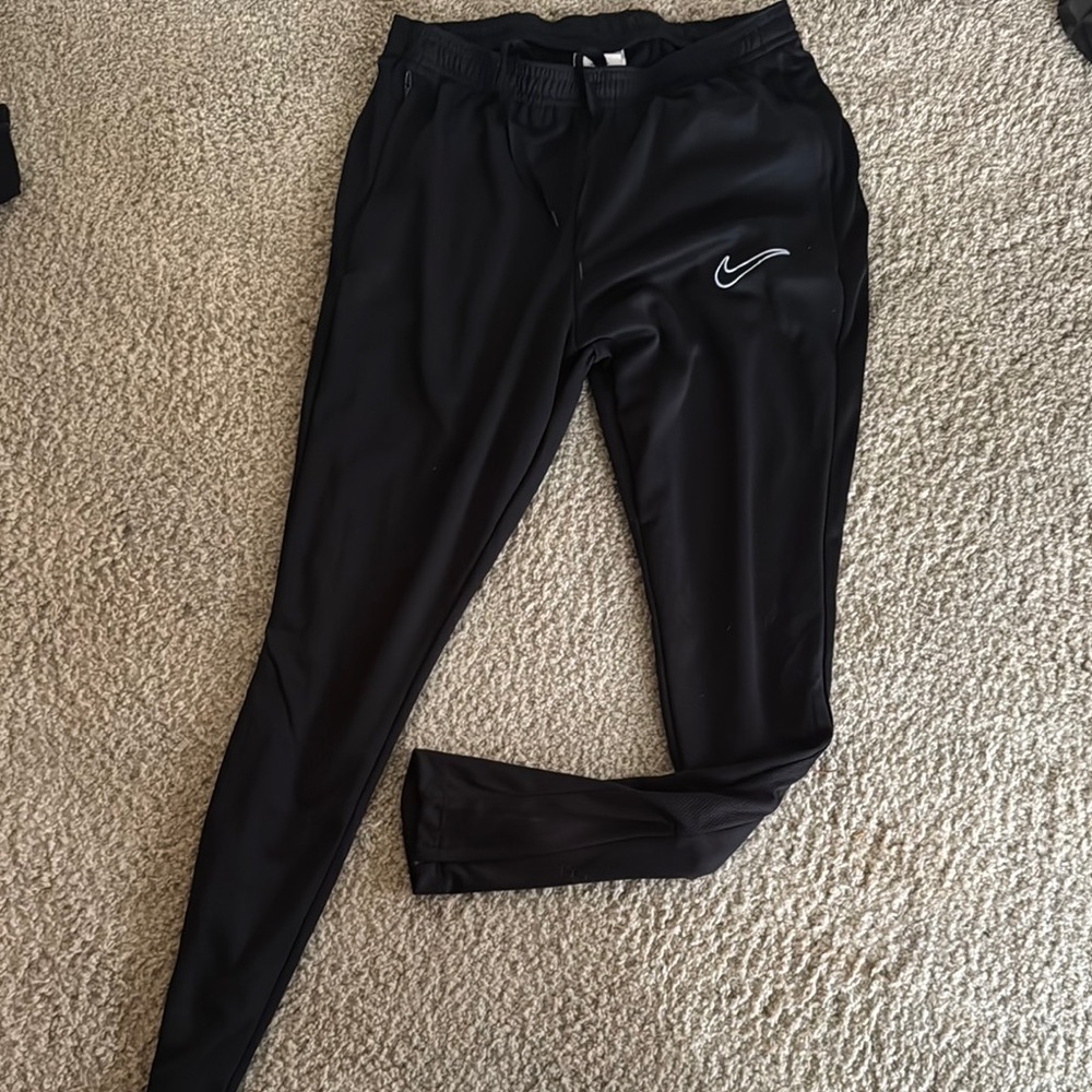 Nike Black Track Pants with White Logo